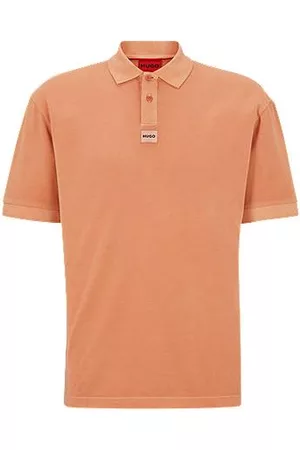 HUGO BOSS Cotton-piqué polo shirt with logo label