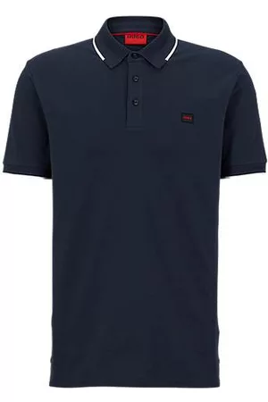 HUGO BOSS Homem Camisa Formal - Cotton-piqué slim-fit polo shirt with logo label