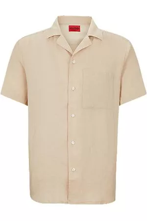 HUGO BOSS Homem Camisas Casual - Relaxed-fit shirt in pure linen