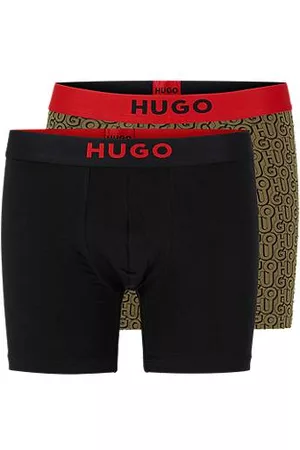 HUGO BOSS Two-pack of stretch-cotton boxer briefs with logos