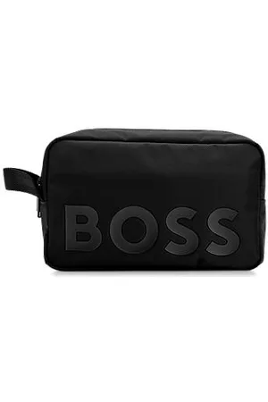 HUGO BOSS Logo washbag in structured recycled material