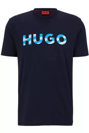 HUGO BOSS Organic-cotton T-shirt with 3D logo print