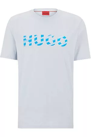 HUGO BOSS Homem T-shirts & Manga Curta - Organic-cotton T-shirt with 3D logo print
