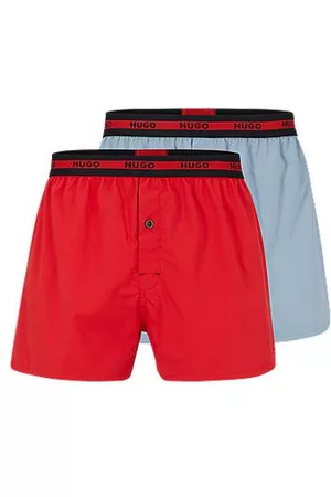 HUGO BOSS Two-pack of cotton boxer shorts with logo waistband