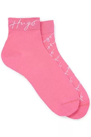HUGO BOSS Mulher Accessórios - Two-pack of socks with handwritten logos