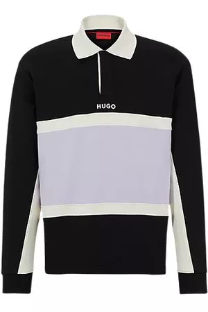 HUGO BOSS Homem Camisas de Manga comprida - Interlock-cotton regular-fit polo shirt with logo print