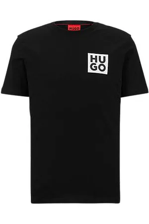 HUGO BOSS Organic-cotton T-shirt with square logo