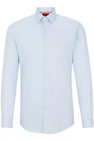 HUGO BOSS Slim-fit shirt in easy-iron cotton twill