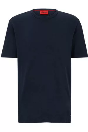 HUGO BOSS Pima-cotton regular-fit T-shirt with contrast logo