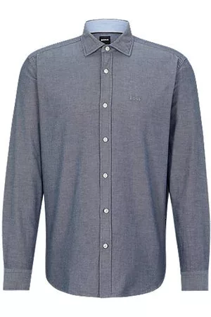 HUGO BOSS Homem Camisas Oxford - Regular-fit shirt in organic Oxford cotton