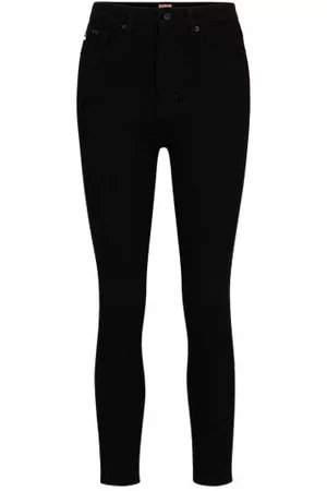 HUGO BOSS Calças de ganga com ajuste slim em ganga preta elástica