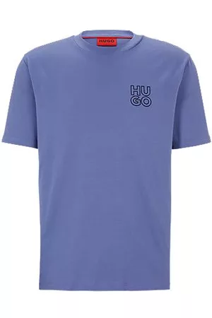HUGO BOSS Homem T-shirts & Manga Curta - Crew-neck T-shirt in organic cotton with stacked logo