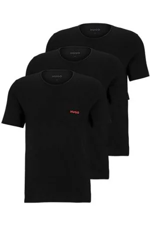 HUGO BOSS Three-pack of underwear T-shirts in cotton with logos