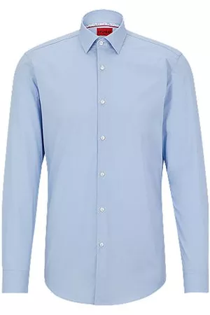 HUGO BOSS Slim-fit shirt in easy-iron cotton poplin
