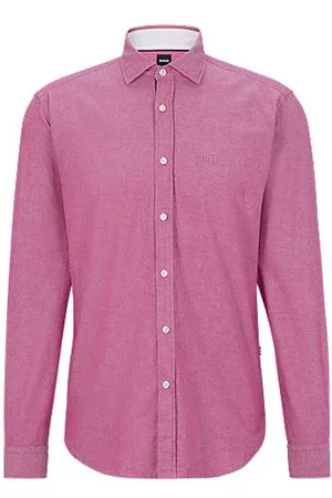 HUGO BOSS Regular-fit shirt in organic Oxford cotton