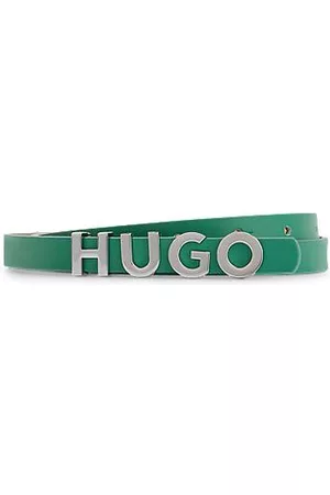 HUGO BOSS Italian-leather belt with logo buckle