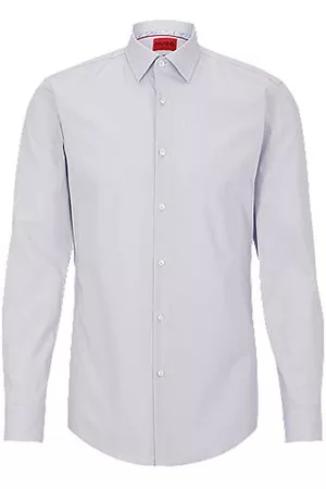 HUGO BOSS Homem Camisas Slim Fit - Slim-fit shirt in easy-iron cotton poplin