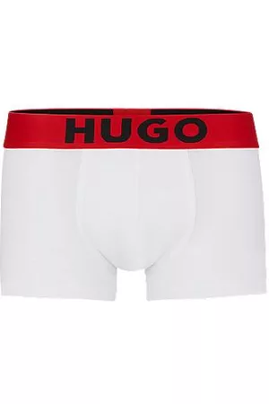 HUGO BOSS Stretch-cotton trunks with logo waistband
