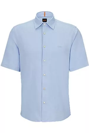 HUGO BOSS Regular-fit shirt in organic Oxford cotton