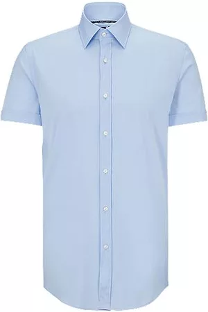 HUGO BOSS Homem Camisas Slim Fit - Slim-fit shirt in easy-iron stretch poplin