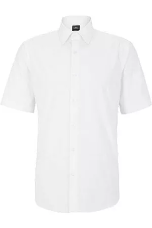 HUGO BOSS Homem Camisa Formal - Regular-fit shirt in easy-iron cotton poplin