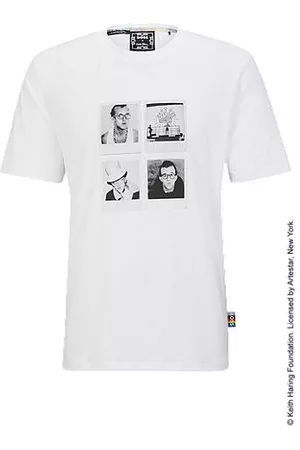 HUGO BOSS Homem T-shirts & Manga Curta - T-shirt x Keith Haring com arte fotográfica