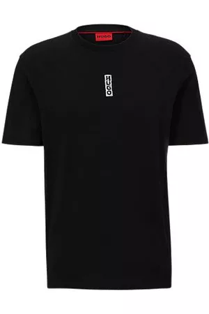 HUGO BOSS Homem T-shirts & Manga Curta - T-shirt em jersey de algodão com logótipos inspirados em marcadores
