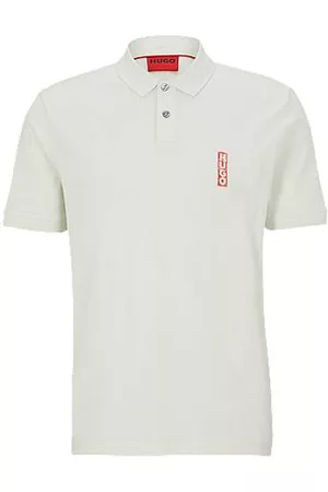 HUGO BOSS Homem Pólos - Polo de algodão piqué com logótipo inspirado em marcadores