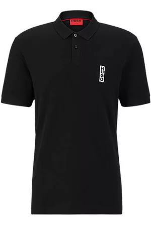 HUGO BOSS Homem Pólos - Polo de algodão piqué com logótipo inspirado em marcadores