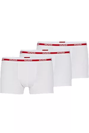 HUGO BOSS Homem Boxers de Algodão - Conjunto de três boxers de algodão elástico com cintura com logótipo