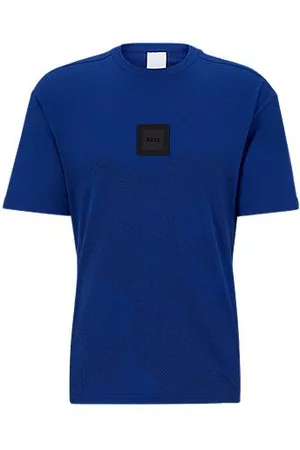HUGO BOSS Homem T-shirts & Manga Curta - T-shirt em algodão jersey com estampado camuflado e emblema do logótipo