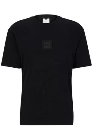 HUGO BOSS Homem T-shirts & Manga Curta - T-shirt em algodão jersey com estampado camuflado e emblema do logótipo