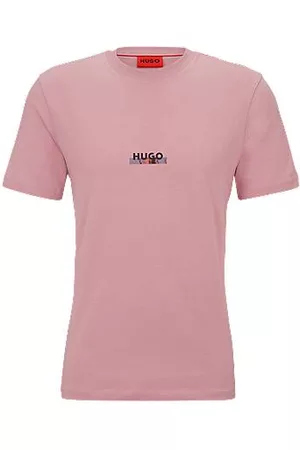 HUGO BOSS Homem T-shirts & Manga Curta - T-shirt de algodão orgânico com logótipo