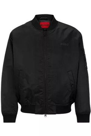 HUGO BOSS Homem Casacos Baseball - Casaco bomber repelente à água de ajuste grande com logótipo estampado