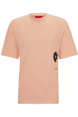HUGO BOSS Homem T-shirts & Manga Curta - T-shirt em algodão orgânico com rabiscos