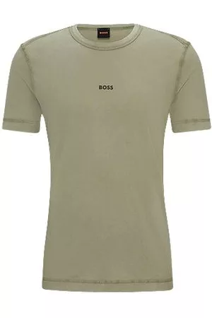HUGO BOSS Homem T-shirts & Manga Curta - T-shirt em jersey de algodão com efeito desbotado pelo sol