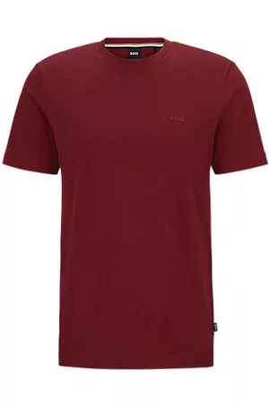 HUGO BOSS Homem T-shirts & Manga Curta - T-shirt de ajuste regular com logótipo em jersey de algodão