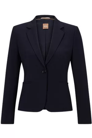 HUGO BOSS Mulher Blazers slim fit - Slim-fit jacket in responsible virgin wool
