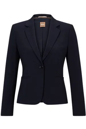 HUGO BOSS Blazer de ajuste regular em lã virgem italiana