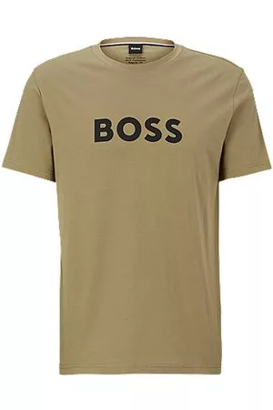 HUGO BOSS Homem T-shirts & Manga Curta - T-shirt em algodão orgânico com logótipo contrastante