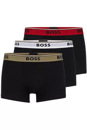 HUGO BOSS Homem Boxers de Algodão - Conjunto de três boxers de algodão elástico com logótipo na cintura