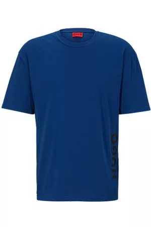 HUGO BOSS Homem T-shirts & Manga Curta - T-shirt de ajuste descontraído em algodão orgânico com logótipo vertical