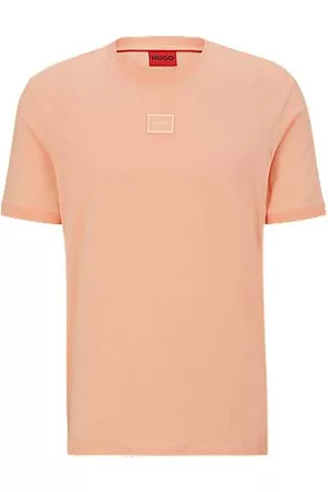 HUGO BOSS Homem T-shirts & Manga Curta - Polo em jersey de algodão com emblema com logótipo