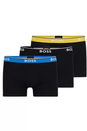 HUGO BOSS Homem Boxers de Algodão - Conjunto de três boxers de algodão elástico com logótipo na cintura