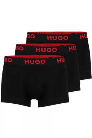 HUGO BOSS Homem Boxers Elásticos - Conjunto de três boxers em jersey elástico com cintura com logótipo