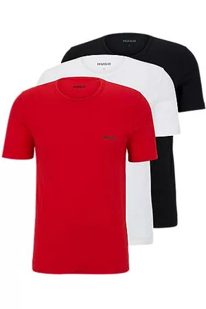 HUGO BOSS Homem T-shirts & Manga Curta - Conjunto de três t-shirts interiores em algodão com estampa de logótipo