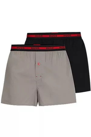 HUGO BOSS Homem Boxers de Algodão - Conjunto de dois boxers de algodão com cós com logótipo