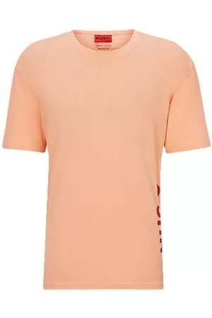HUGO BOSS Homem T-shirts & Manga Curta - T-shirt de ajuste descontraído em algodão orgânico com logótipo vertical