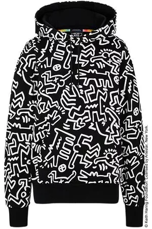 HUGO BOSS Homem Camisolas & Cardigans - Camisola com capuz em algodão x Keith Haring com arte especial