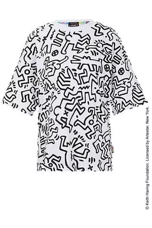 HUGO BOSS Homem T-shirts & Manga Curta - T-shirt gráfica x Keith Haring em jersey de algodão